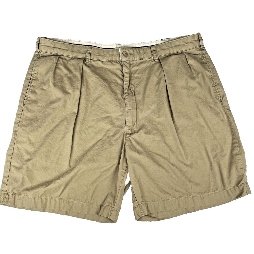 Polo Golf Ralph Lauren 100% Cotton Fairway Shorts Men's 40 Beige Pleated Classic